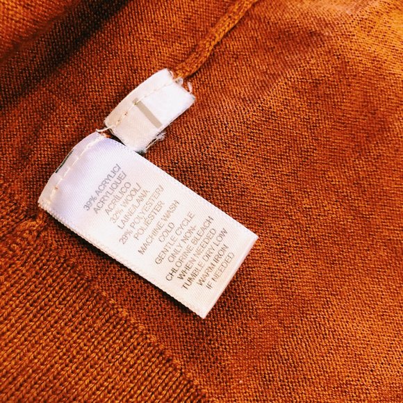 Ann Taylor LOFT Burnt Orange Button-Up Cardigan - Picture 7 of 7